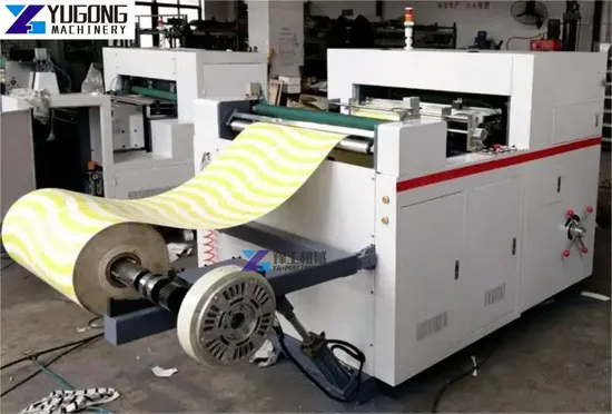 Automatic Paper Cup Box Bowl Bag Square Food Dinner Plates Plate Forming Making Flexo Printer Punching Roll Die Cutting Machine