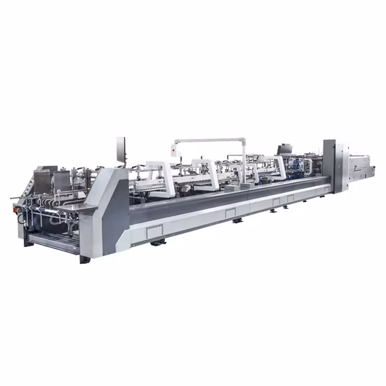 High-Speed Folder Gluer Gluing Machine Automatic Paper Food Cake Pizza 4 6 Corners Box Bag Plate Lid Straw Cup Folder Gluer/ Pasting Forming Machine
